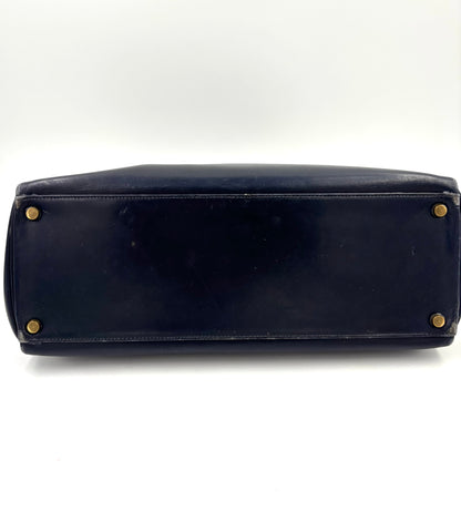 HERMÈS Vintage Kelly 35 navy GHW