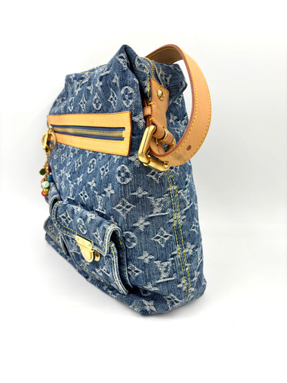 LOUIS VUITTON Baggy Monogram Denim blau
