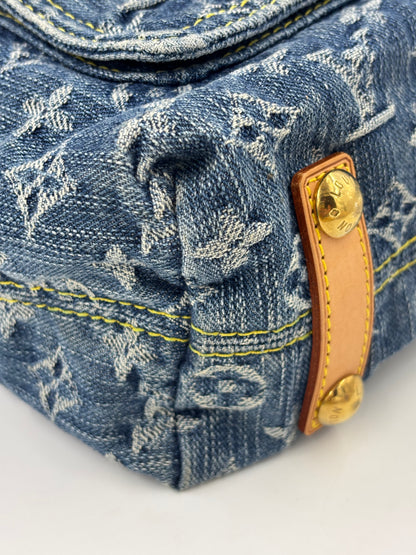 LOUIS VUITTON Baggy Monogram Denim blau