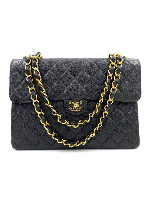 CHANEL Single Flap Bag Jumbo Caviarleder schwarz - Clutch & Macarons - 7139619 - Clutch & Macarons - 