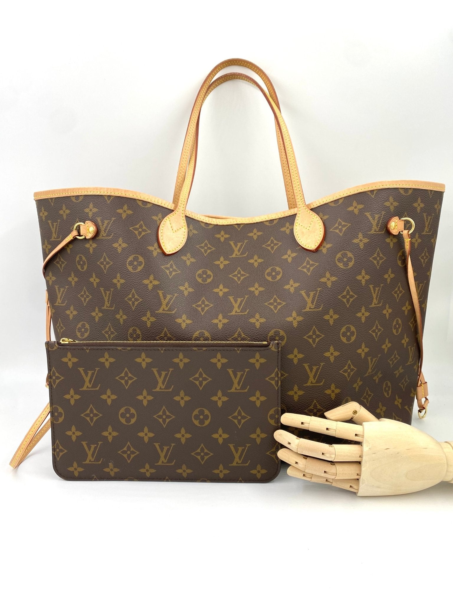 LOUIS VUITTON Neverfull GM Monogram Canvas mit Pochette - Clutch & Macarons - Chip - Clutch & Macarons - 