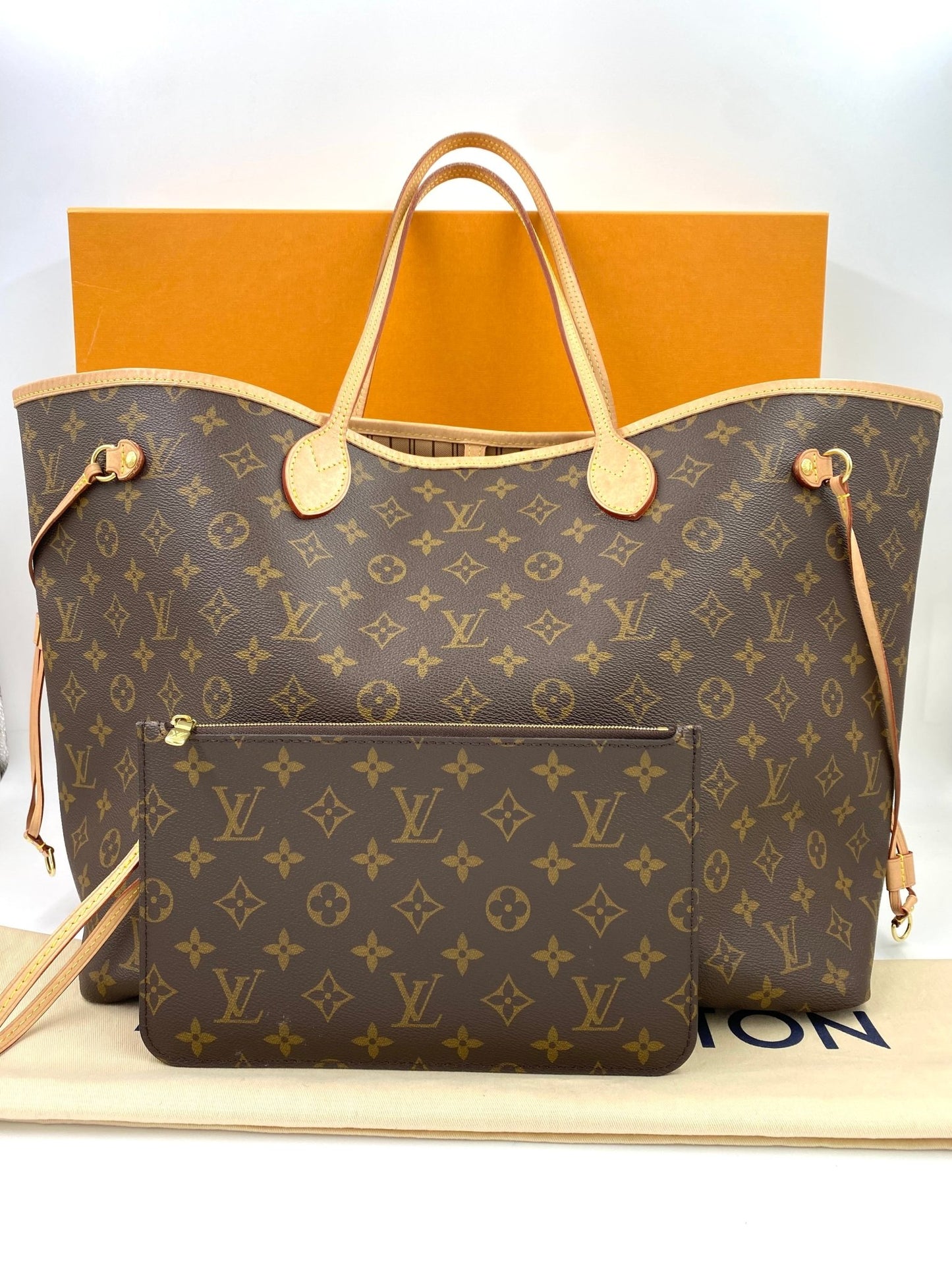 LOUIS VUITTON Neverfull GM Monogram Canvas mit Pochette - Clutch & Macarons - Chip - Clutch & Macarons - 