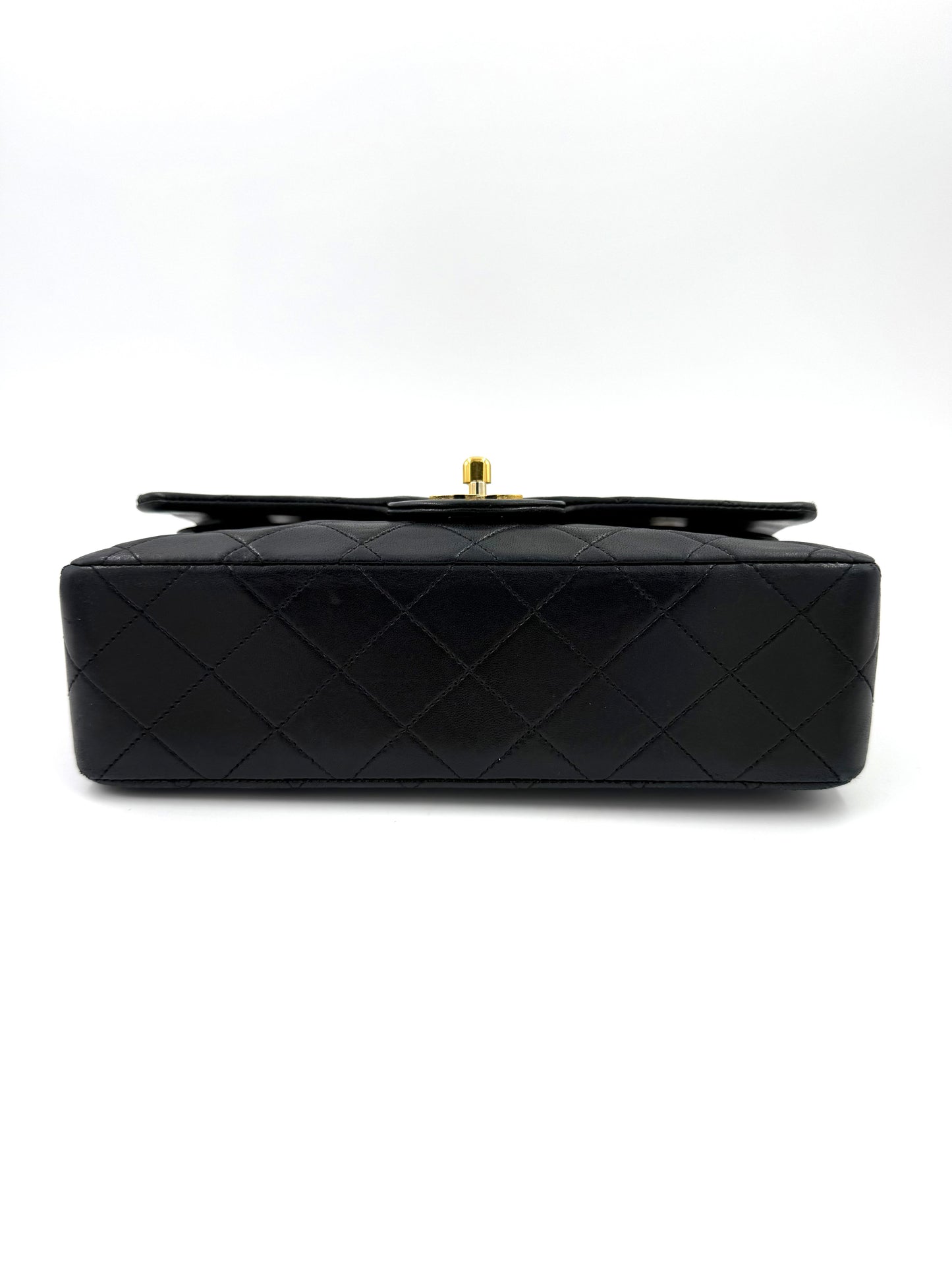 CHANEL Timeless Double Flap small Lammleder schwarz GHW