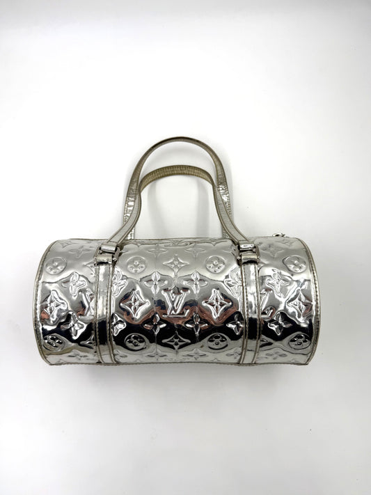 LOUIS VUITTON Papillon Monogram Shimmer Silver