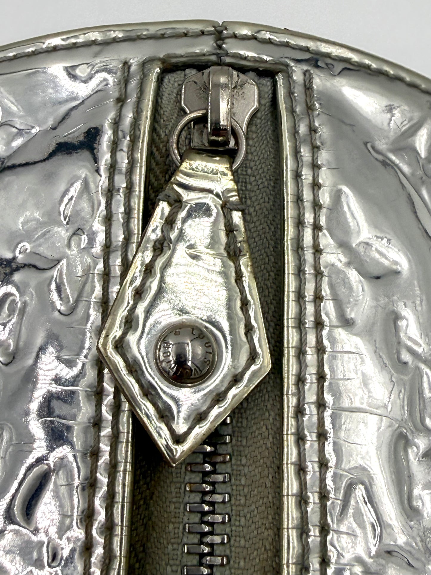 LOUIS VUITTON Papillon Monogram Shimmer Silver