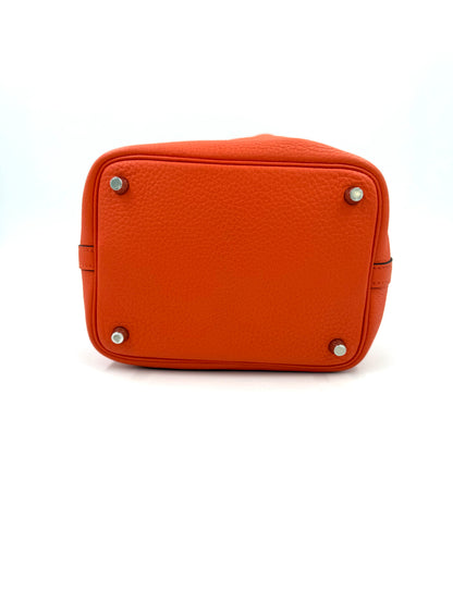 HERMÈS Picotin 18 Lock Orange Feu PHW