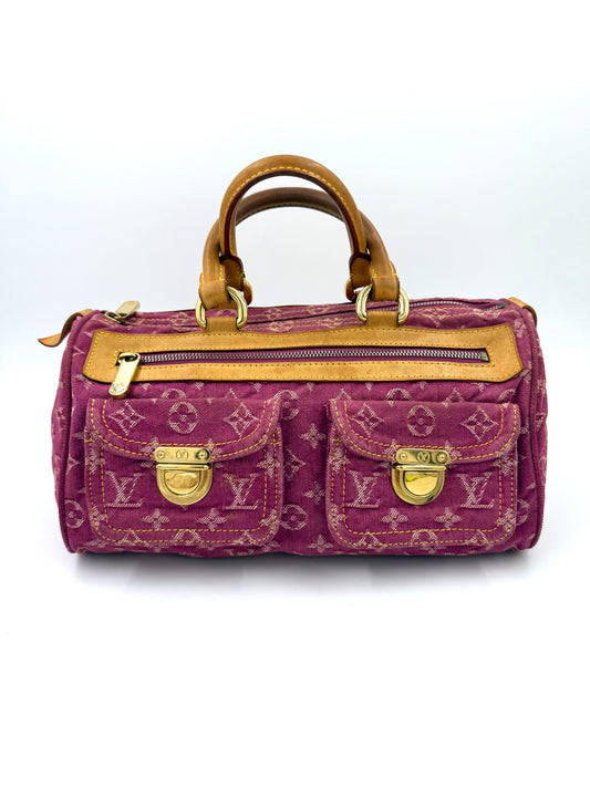 LOUIS VUITTON Neo Speedy 30 Monogram Denim pink