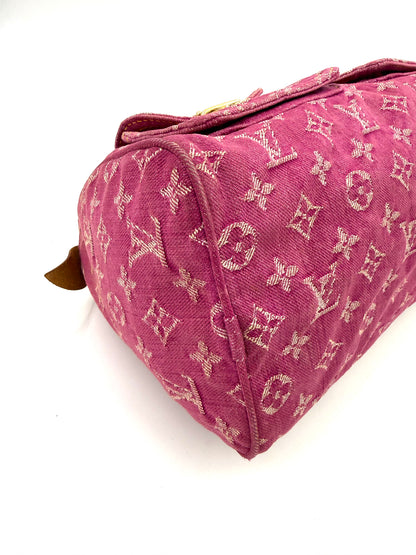 LOUIS VUITTON Neo Speedy 30 Monogram Denim pink