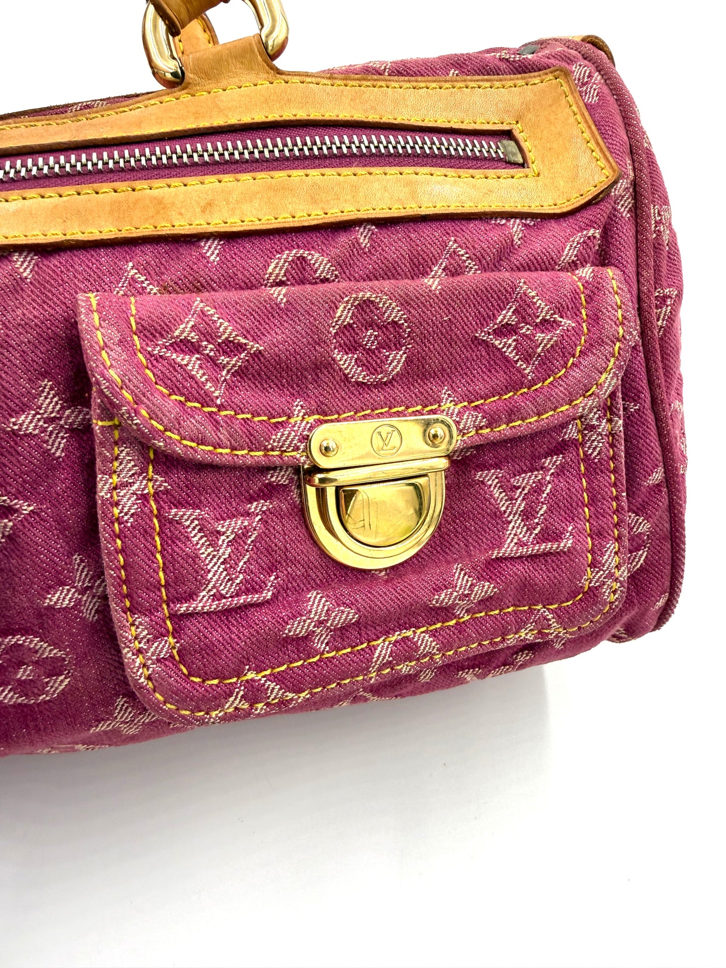 LOUIS VUITTON Neo Speedy 30 Monogram Denim pink
