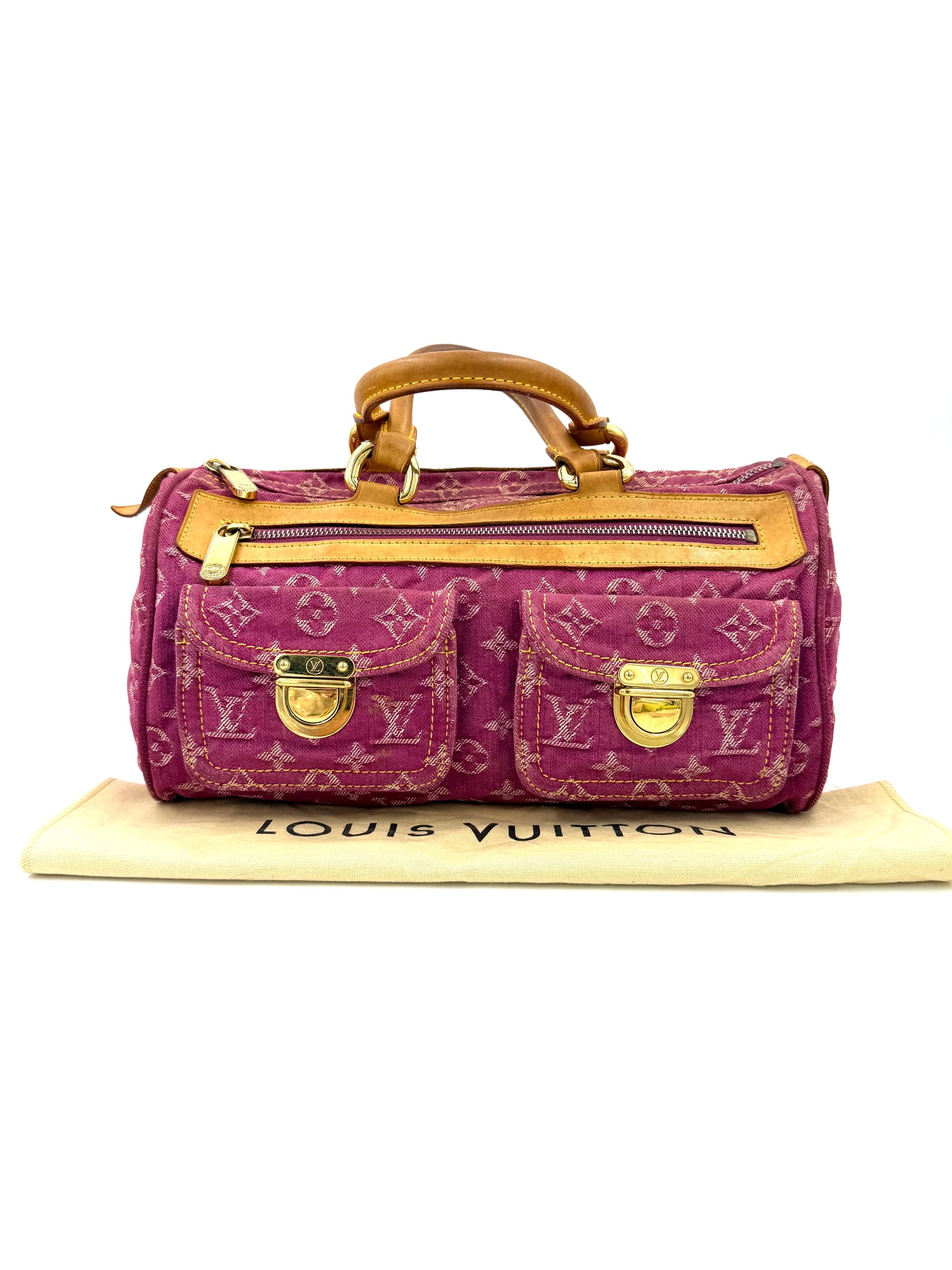 LOUIS VUITTON Neo Speedy 30 Monogram Denim pink