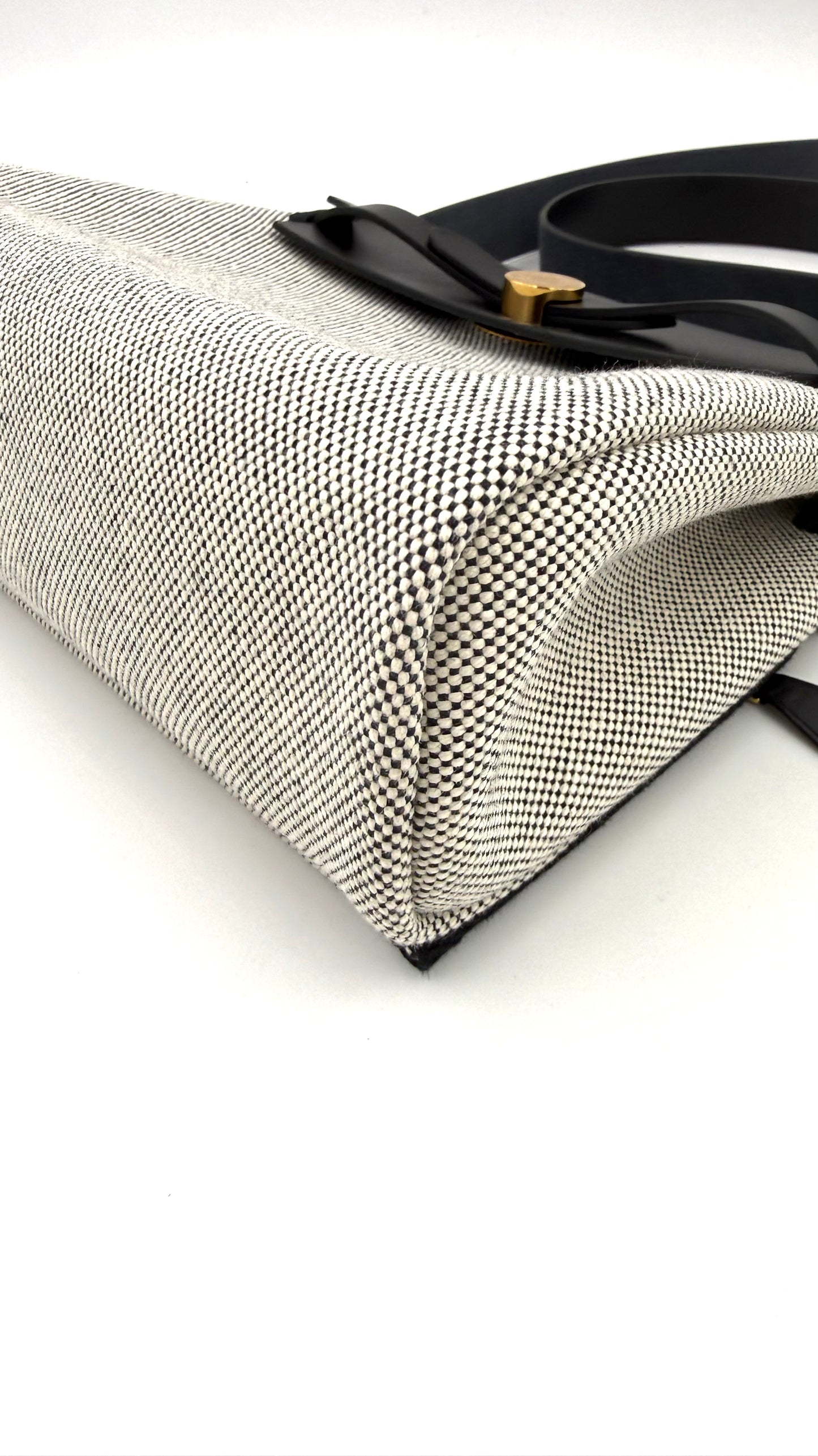 HERMÈS Mini Herbag Beige Noir