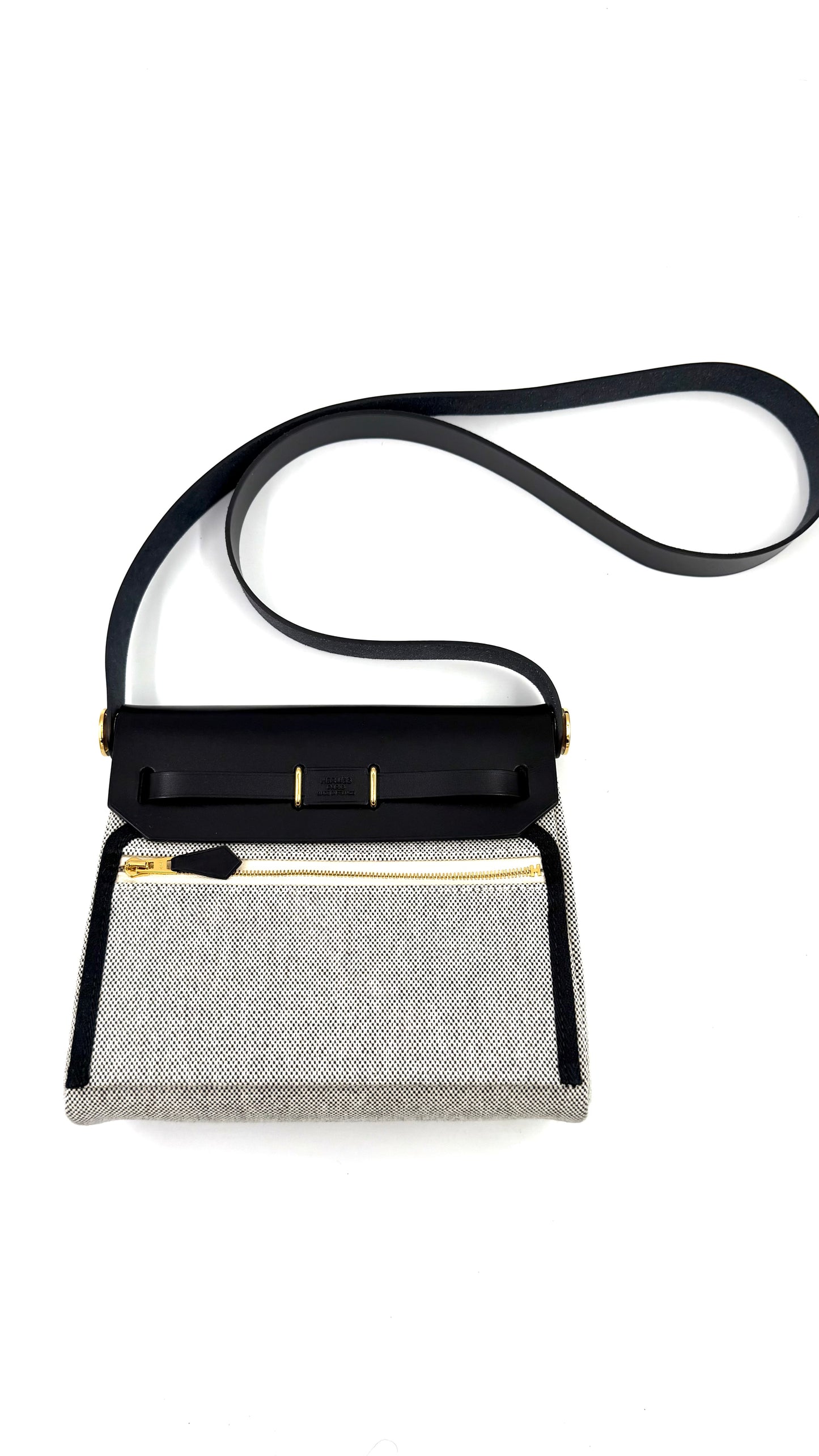 HERMÈS Mini Herbag Beige Noir