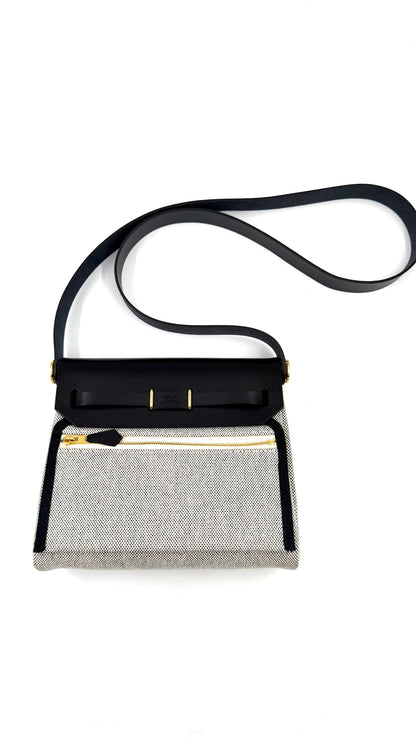 HERMÈS Mini Herbag Beige Noir