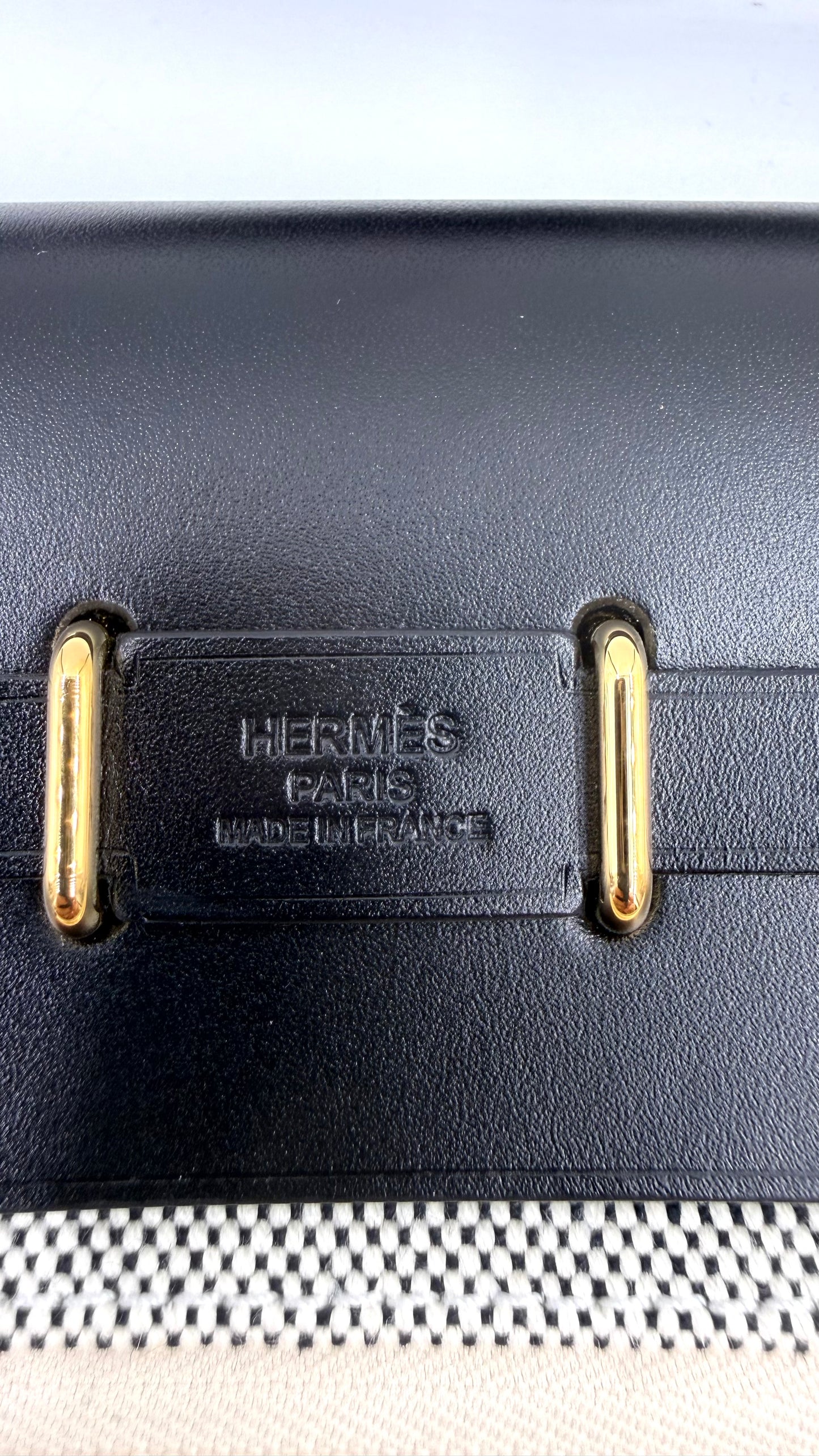 HERMÈS Mini Herbag Beige Noir