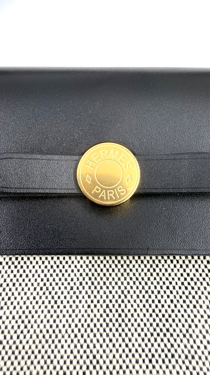 HERMÈS Mini Herbag Beige Noir