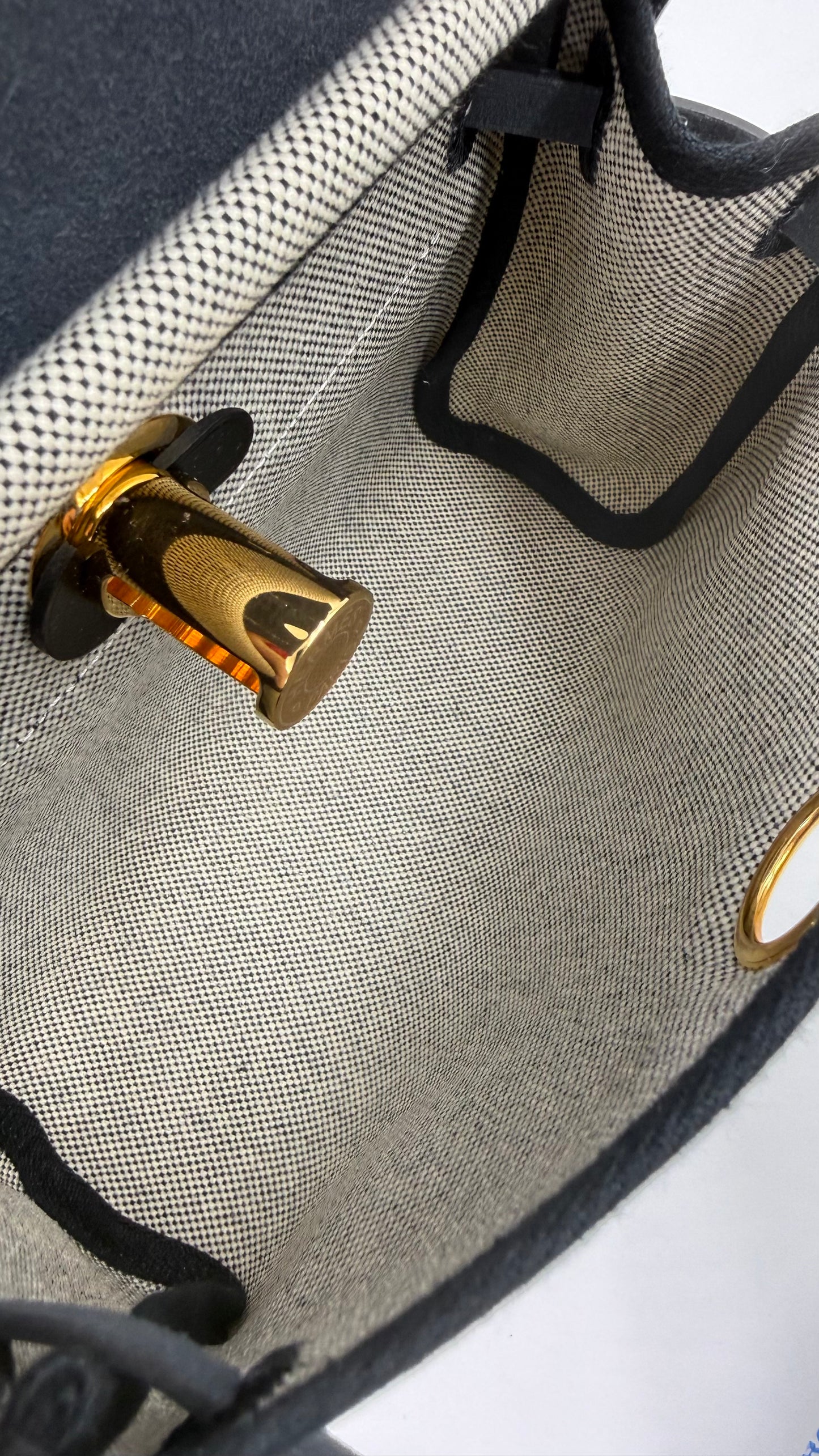 HERMÈS Mini Herbag Beige Noir