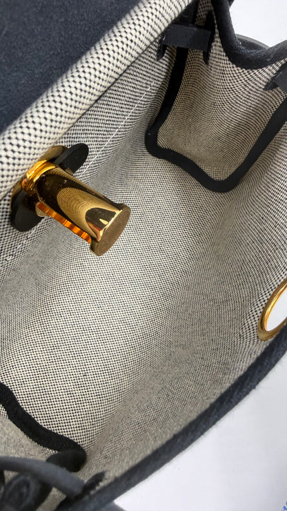 HERMÈS Mini Herbag Beige Noir