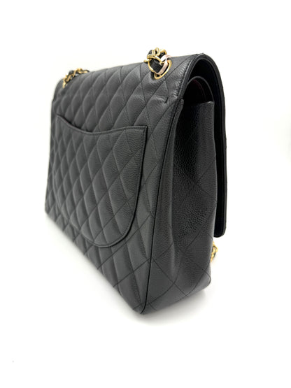 Chanel Timeless Maxi Double Flap Caviar schwarz GHW