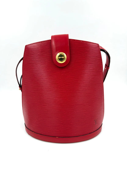 LOUIS VUITTON Cluny Bucket Bag Epi rot
