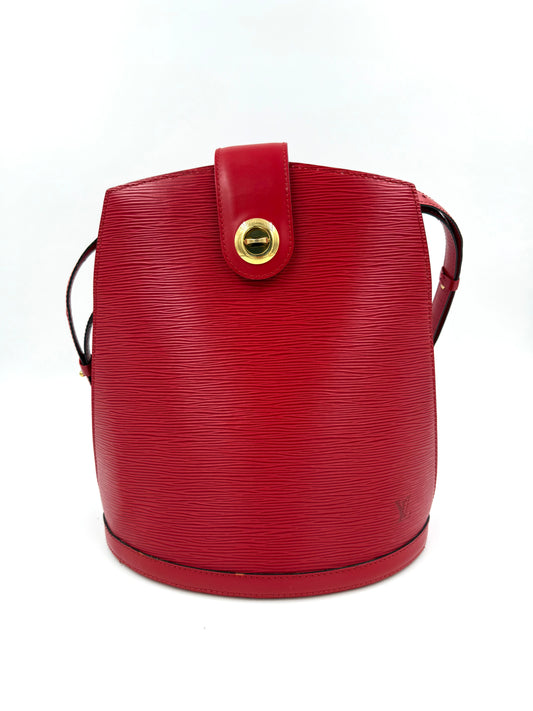 LOUIS VUITTON Cluny Bucket Bag Epi rot