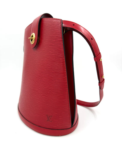 LOUIS VUITTON Cluny Bucket Bag Epi rot