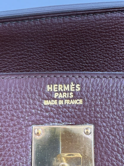 HERMÈS Sac haute a courroies 40 Togo GHW
