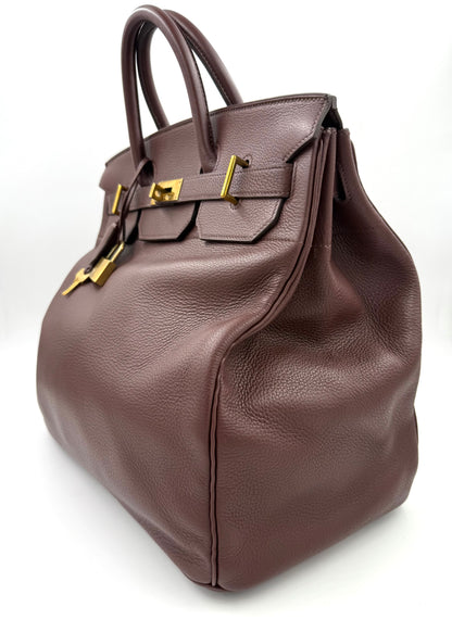 HERMÈS Sac haute a courroies 40 Togo GHW