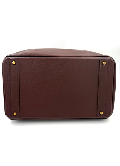 HERMÈS Sac haute a courroies 40 Togo GHW