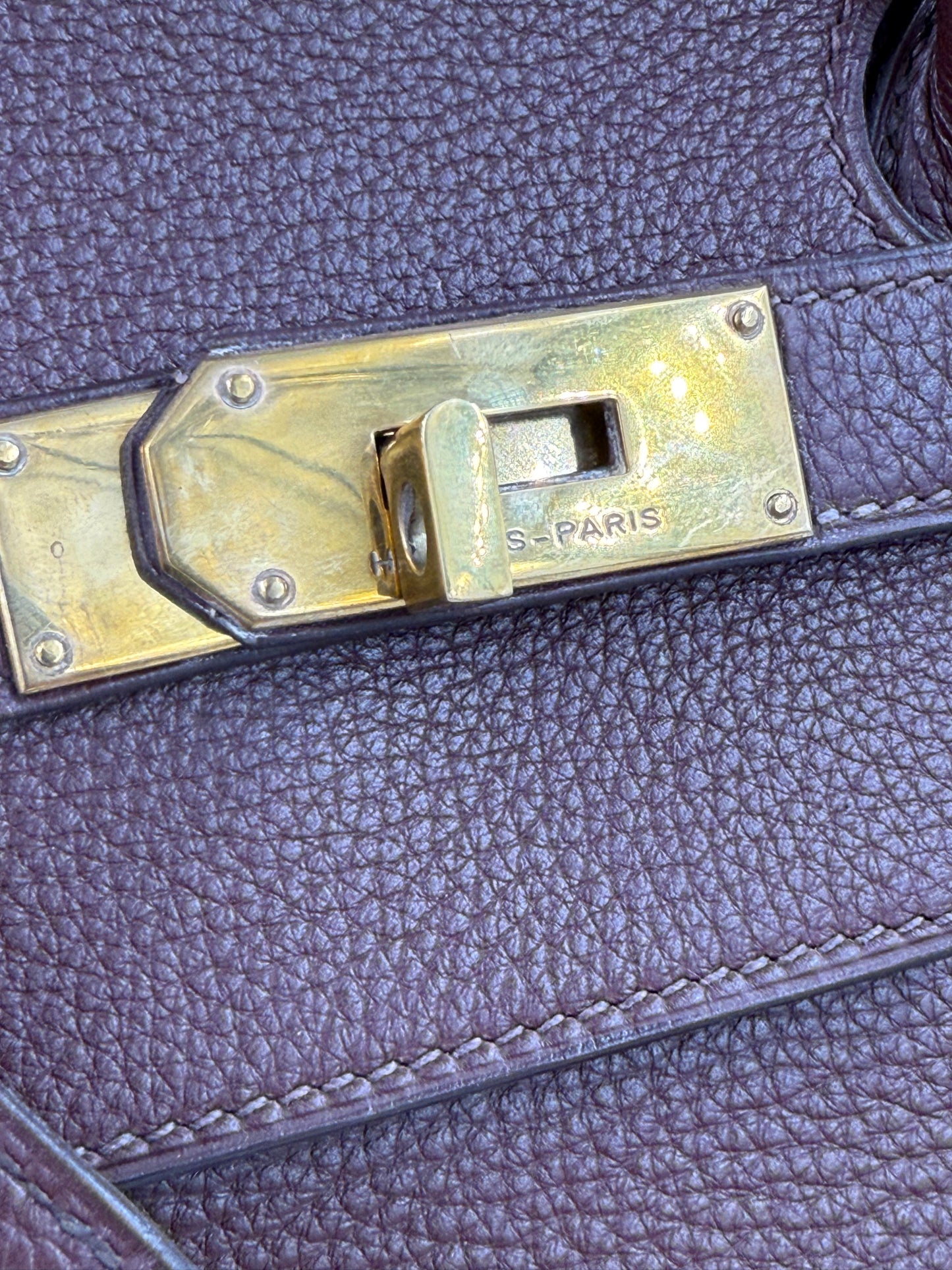 HERMÈS Sac haute a courroies 40 Togo GHW