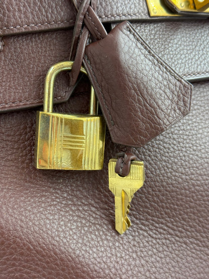HERMÈS Sac haute a courroies 40 Togo GHW