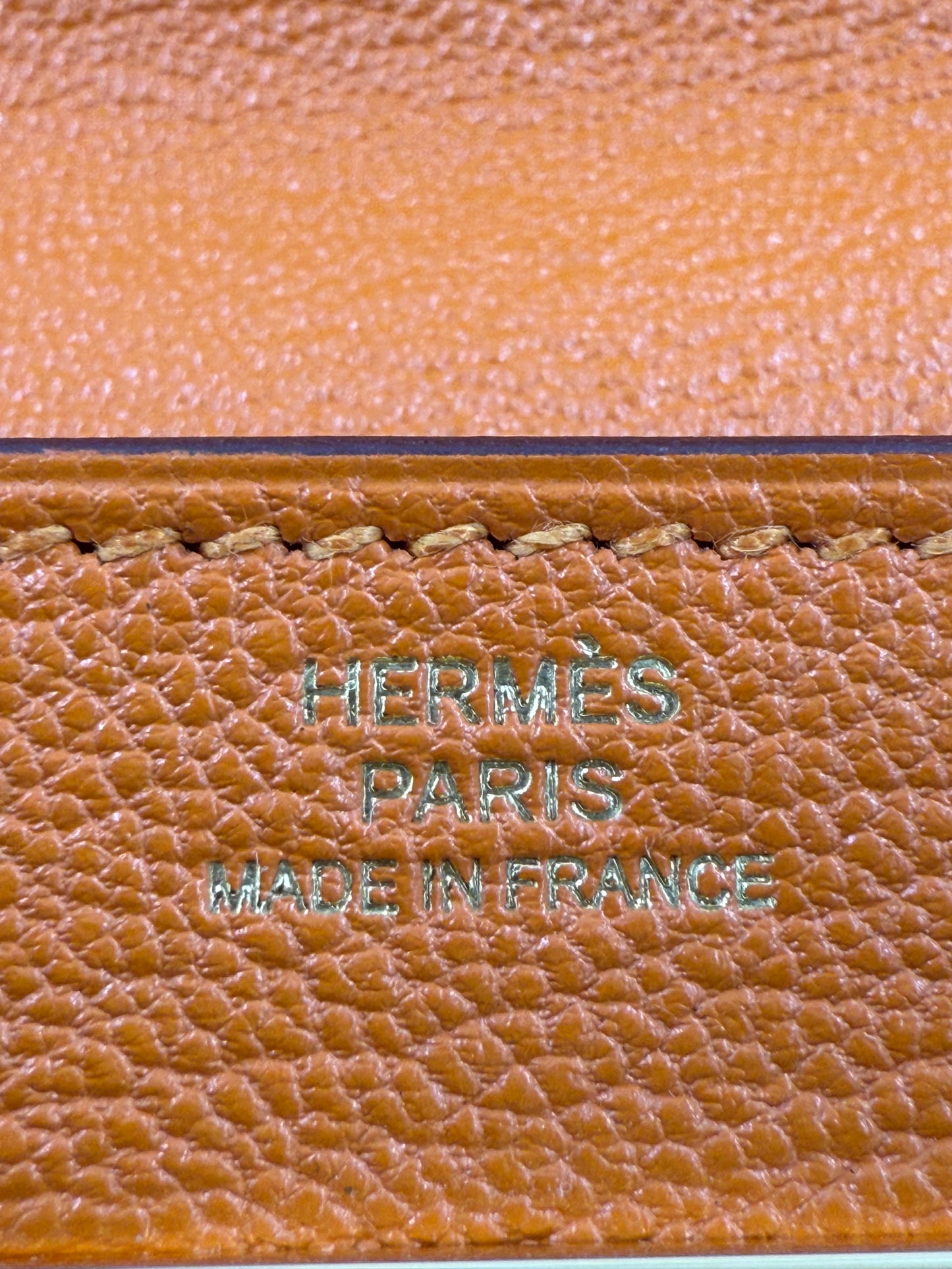 HERMÈS Kelly Long Wallet orange GHW