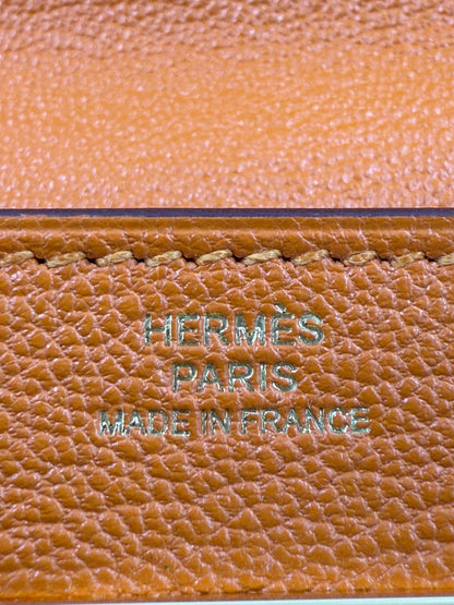 HERMÈS Kelly Long Wallet orange GHW