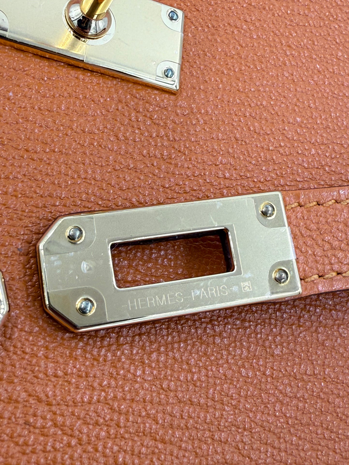 HERMÈS Kelly Long Wallet orange GHW