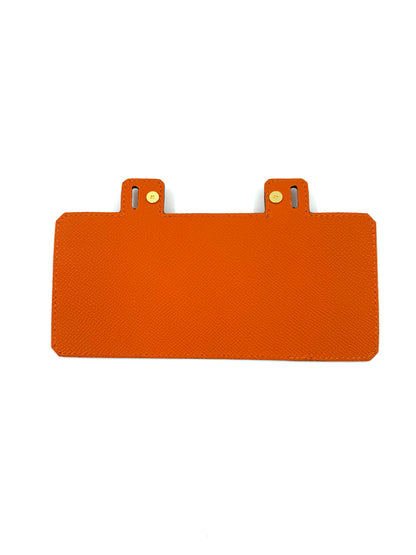 HERMÈS Kelly Long Wallet orange GHW