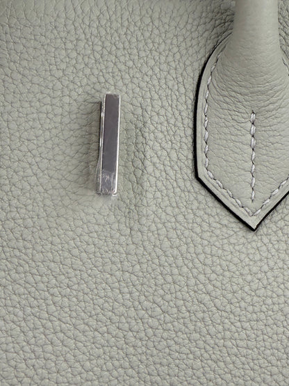 HERMÈS Birkin 30 Togo Gris Neve PHW