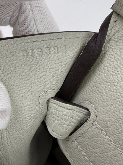 HERMÈS Birkin 30 Togo Gris Neve PHW