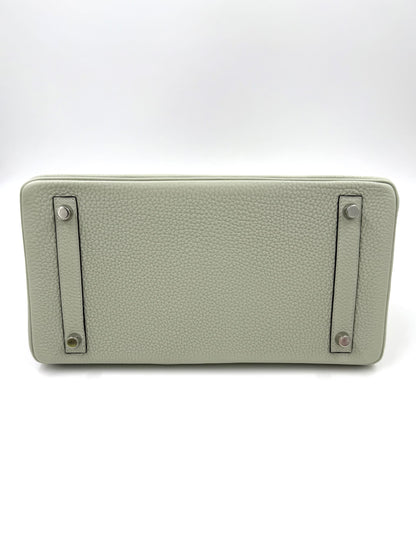 HERMÈS Birkin 30 Togo Gris Neve PHW