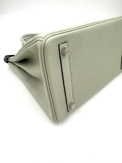 HERMÈS Birkin 30 Togo Gris Neve PHW