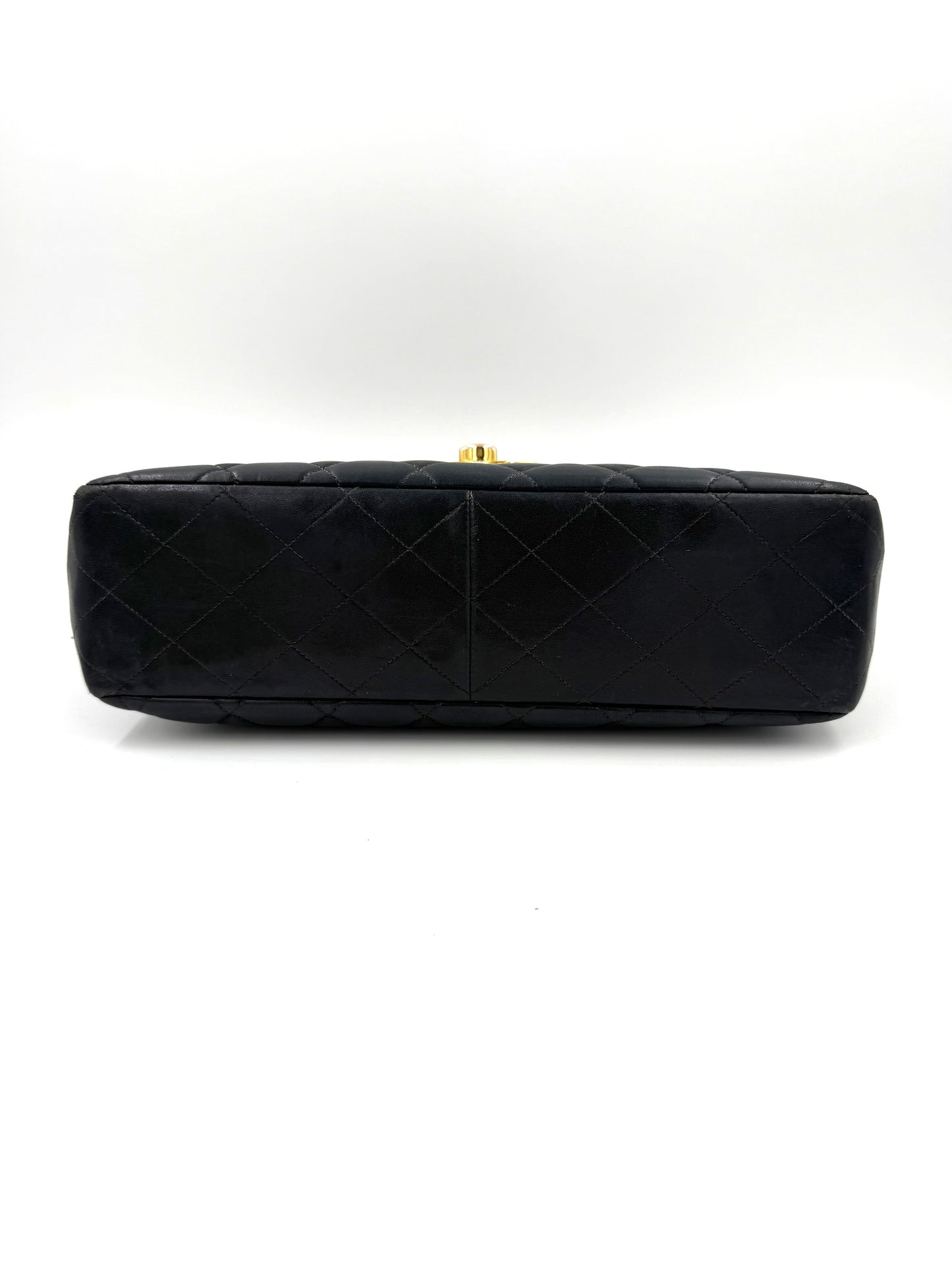CHANEL Classic Single Flap navy Jumbo Lammleder GHW
