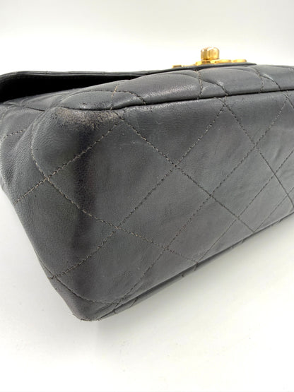 CHANEL Classic Single Flap navy Jumbo Lammleder GHW