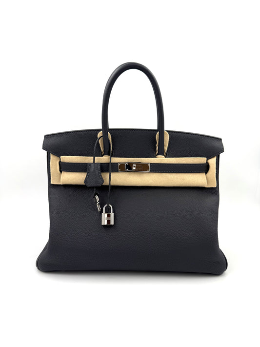HERMÈS Birkin 35 Togo Caban PHW