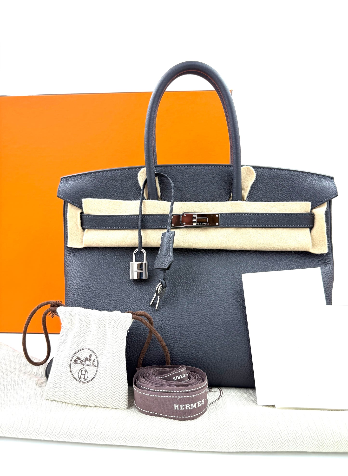 HERMÈS Birkin 35 Togo Caban PHW
