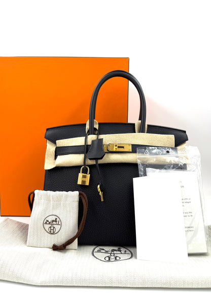 HERMÈS Birkin 30 Togo noir GHW