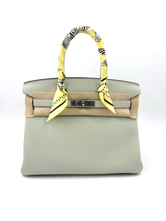 Birkin 30 Togo Gris Neve PHW