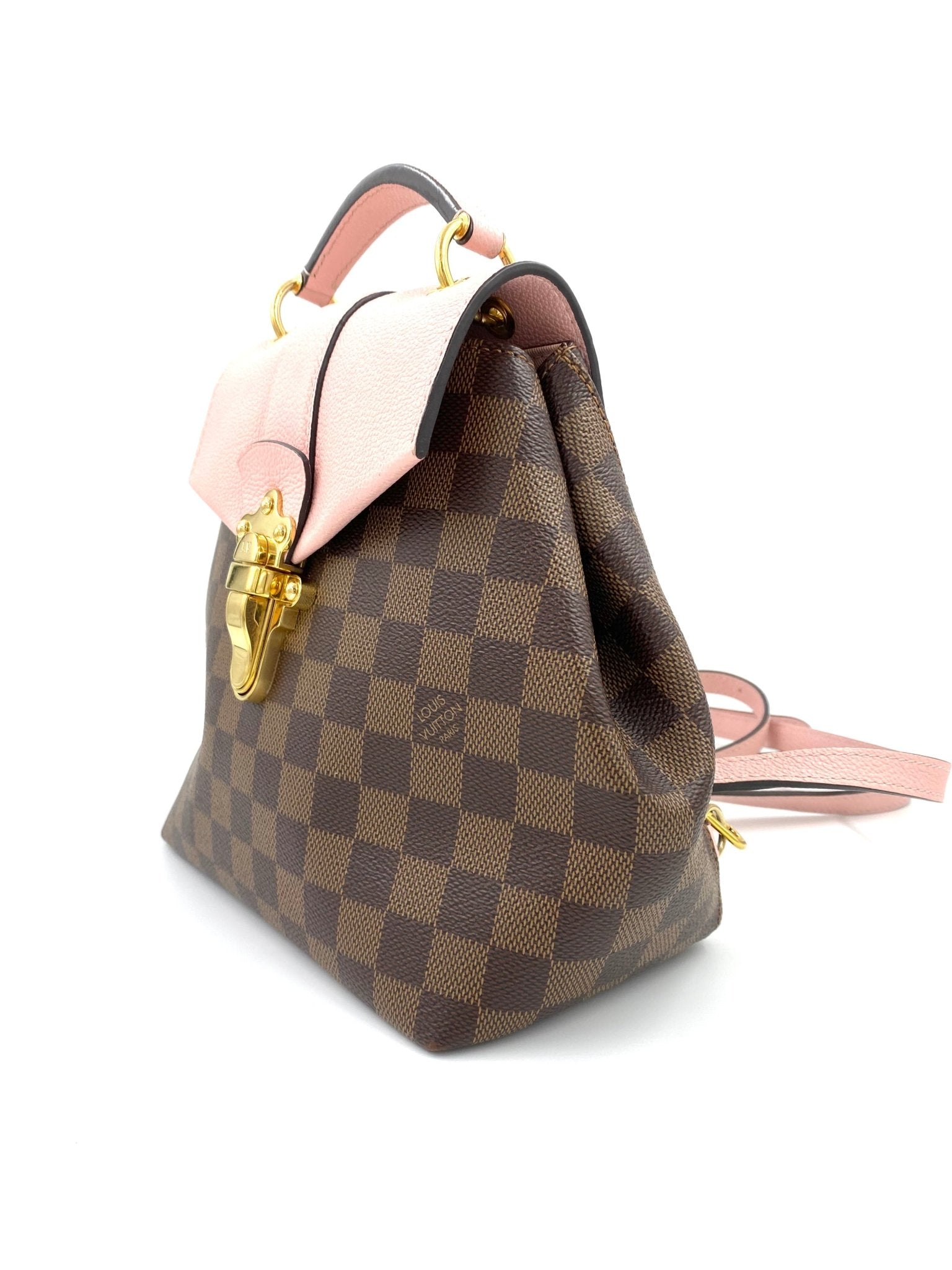 LOUIS VUITTON Rucksack Clapton Damier Ebene Rose Ballerine - Clutch & Macarons - SR3179 - Clutch & Macarons - 