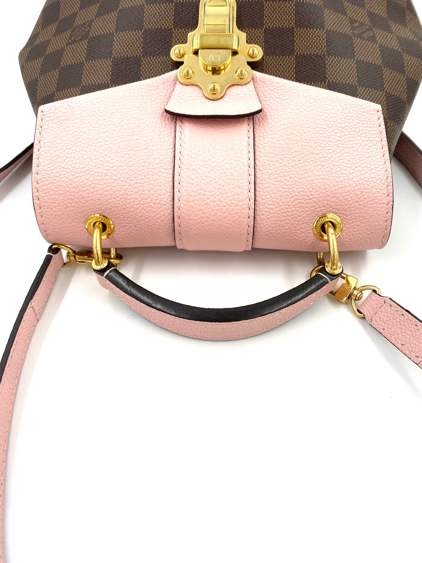 LOUIS VUITTON Rucksack Clapton Damier Ebene Rose Ballerine