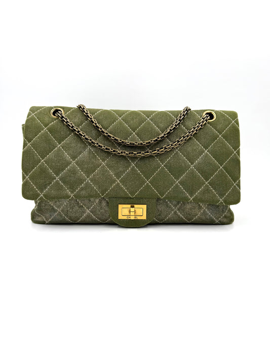 CHANEL 2.55 Double Flap Jumbo Denim GHW