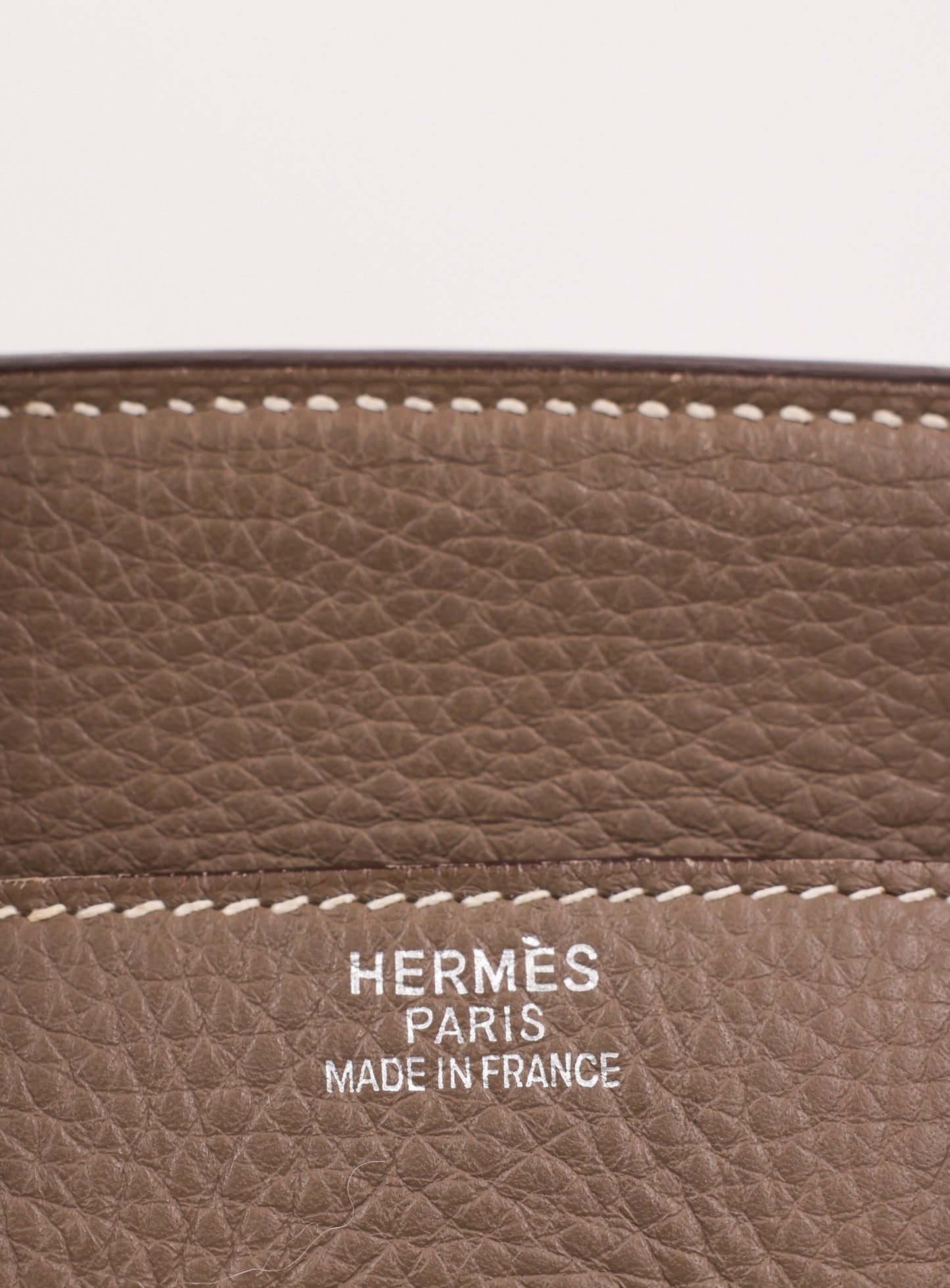 HERMÈS Birkin 35 Clemence Etoupe PHW