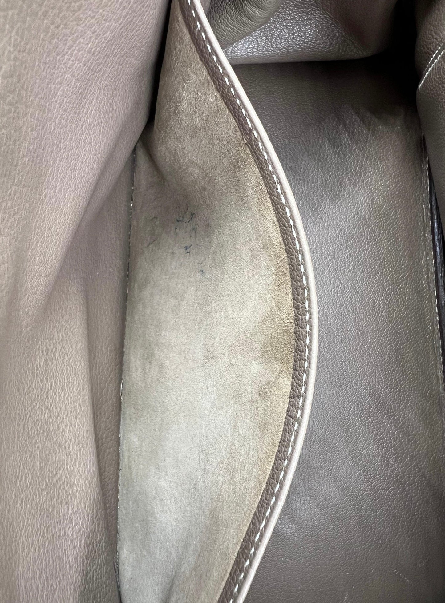 HERMÈS Birkin 35 Clemence Etoupe PHW