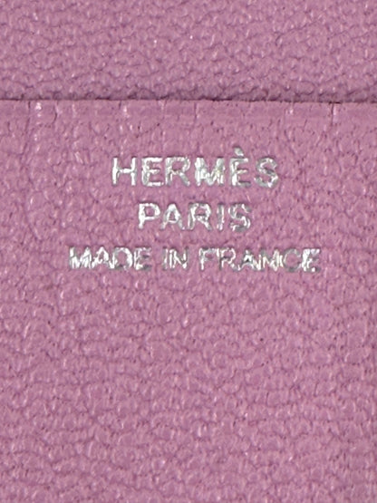 HERMÈS Loop Portemonnaie Mauve Sylvestre Mysoreleder